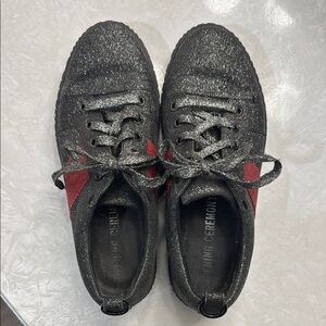 Opening Ceremony Black and Red Glitter Sneakers
